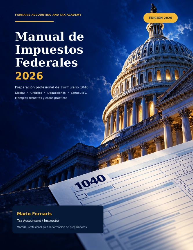 Portada del ebook Manual de Impuestos Federales 2026, por Mario Fornaris